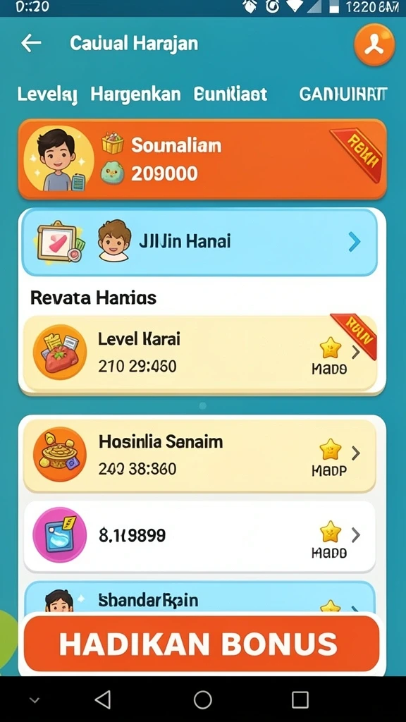 Ragam karakter menarik yang dapat dipilih.