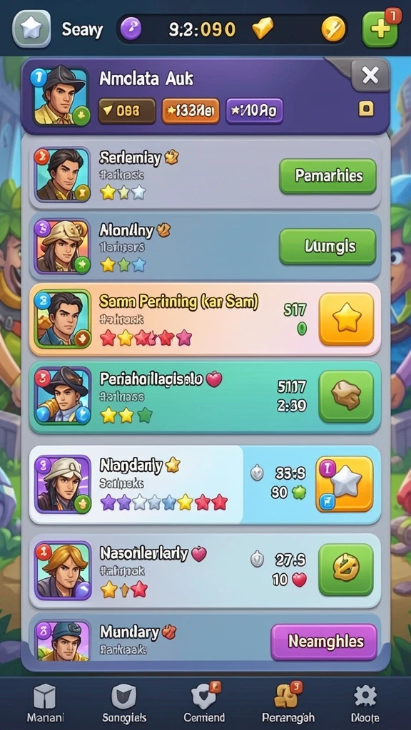 Screenshot menunjukkan ikon bonus yang menggiurkan.