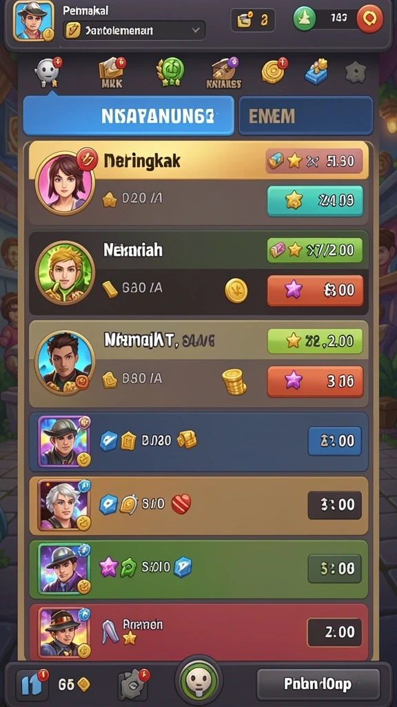 Berbagai tantangan menarik di setiap level.