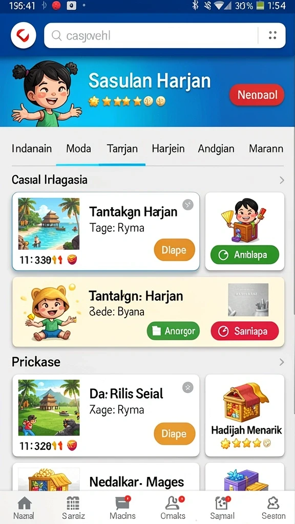 Berbagai mode permainan yang seru dan menantang.