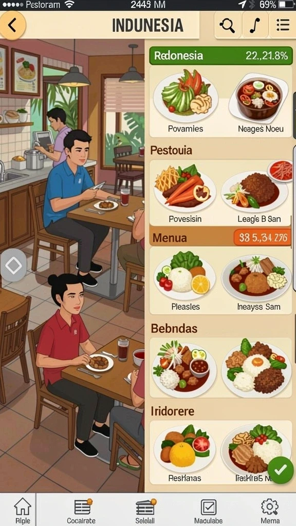 Karakter-karakter unik dengan desain yang menarik.