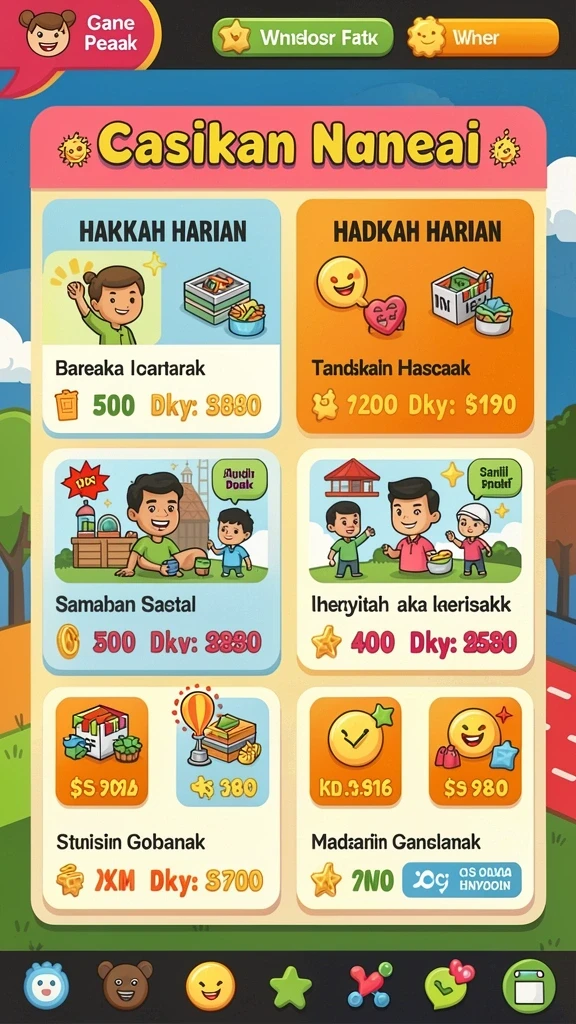 Fitur upgrade karakter yang menarik dan interaktif.