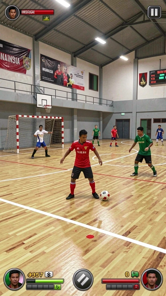 Tangkapan layar menunjukkan karakter utama dalam aksi.