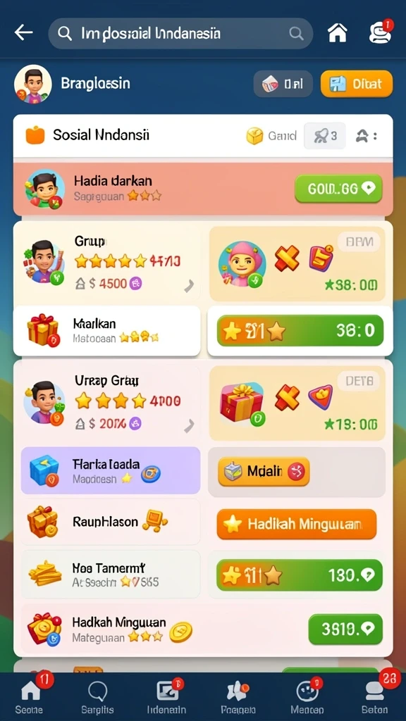 Tantangan menarik di setiap level.