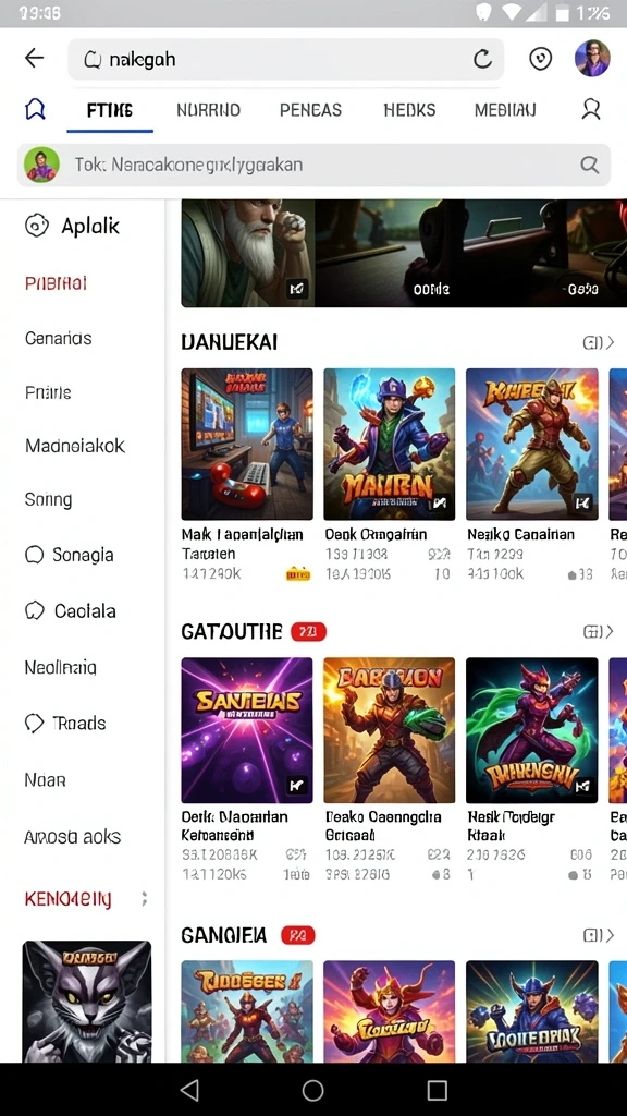 Tangkapan layar menunjukkan berbagai item dan kekuatan yang dapat digunakan.