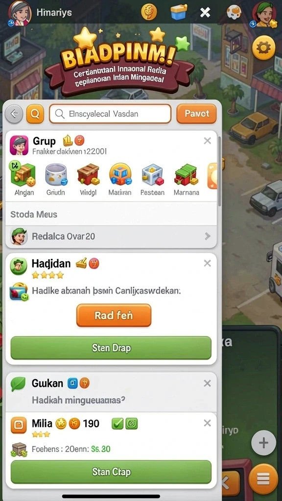 Menu gameplay yang mudah dinavigasi dan responsif.