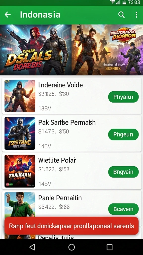 Tangkapan layar menunjukkan antarmuka permainan KILAUWIN yang menarik.
