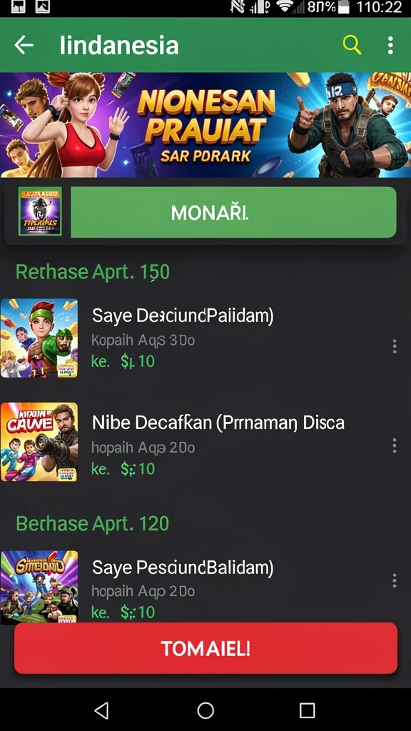 Level permainan yang menantang dan menarik.