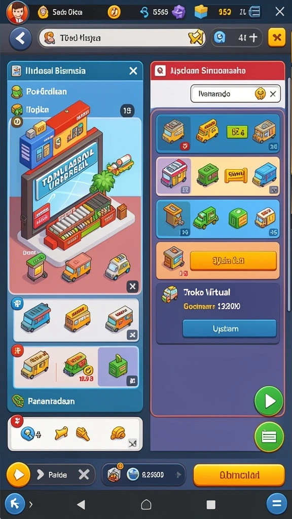 Karakter-karakter lucu yang bisa dipilih dalam permainan.
