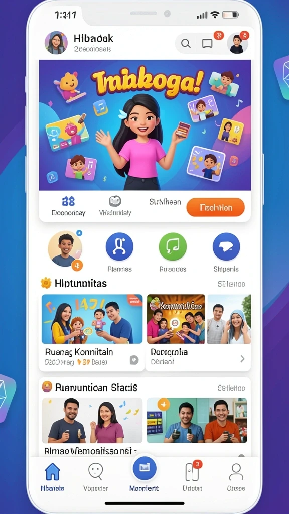 Interaksi sosial dengan teman dalam permainan.
